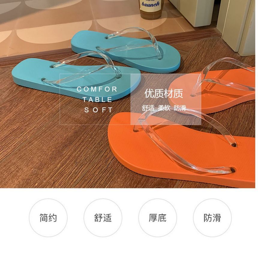 Clear PVC Strap Flip Flops SpreePicky