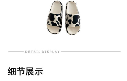 Cow Print Bathroom Slippers SpreePicky