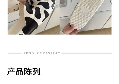 Cow Print Bathroom Slippers SpreePicky