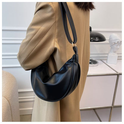 Faux Leather Zip Shoulder Bag mySite