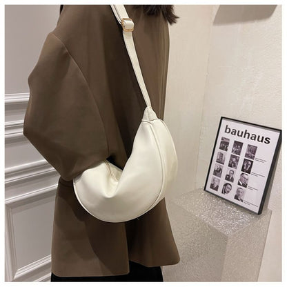 Faux Leather Zip Shoulder Bag mySite