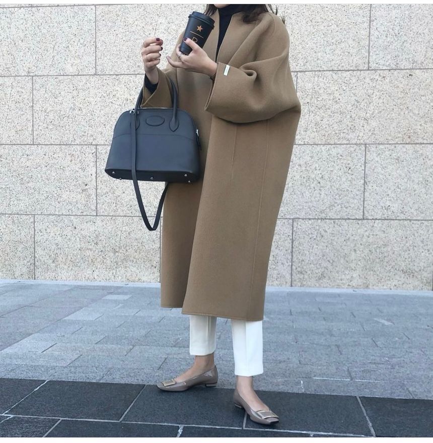 Open-Front Midi Coat SpreePicky