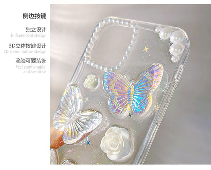 3D Butterfly Transparent Phone Case SpreePicky