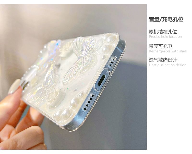 3D Butterfly Transparent Phone Case SpreePicky