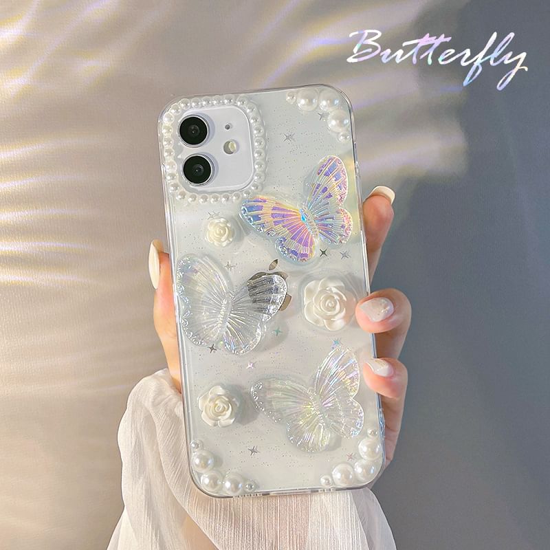 3D Butterfly Transparent Phone Case SpreePicky