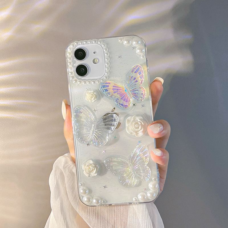 3D Butterfly Transparent Phone Case SpreePicky