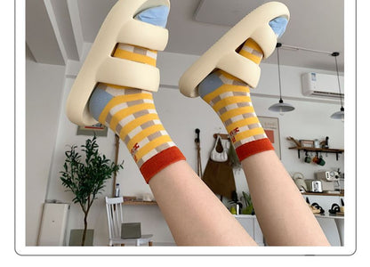 Strappy Platform Slippers SpreePicky