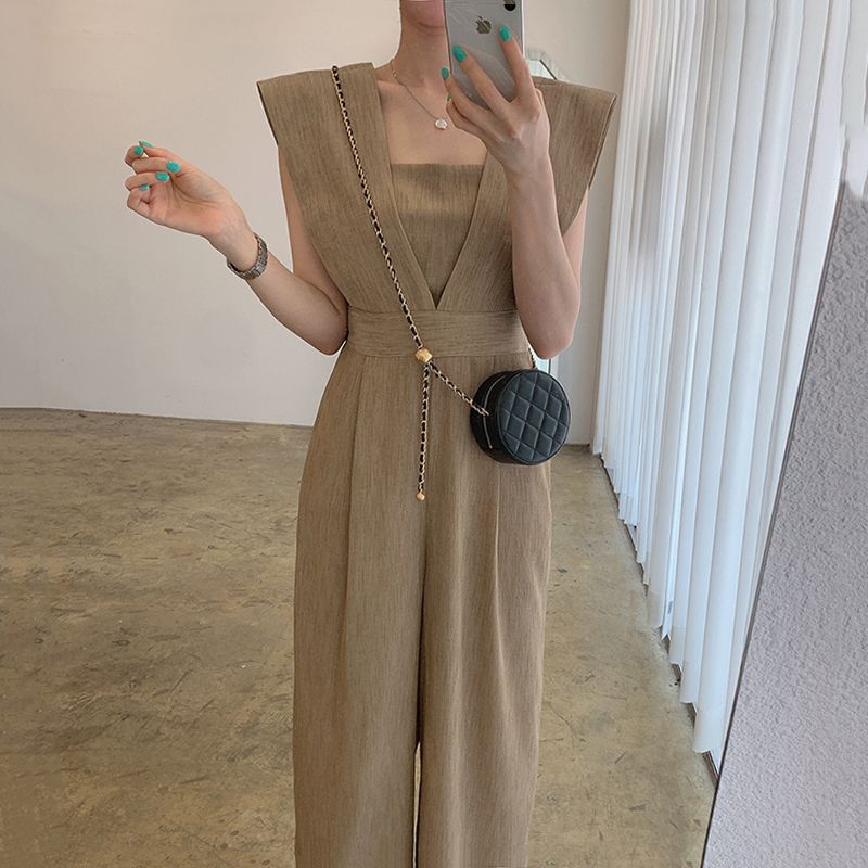 Sleeveless Wide Leg Jumpsuit SpreePicky