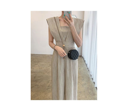 Sleeveless Wide Leg Jumpsuit SpreePicky