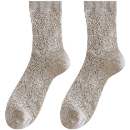 Set Of 3 Pairs: Jacquard Socks SpreePicky