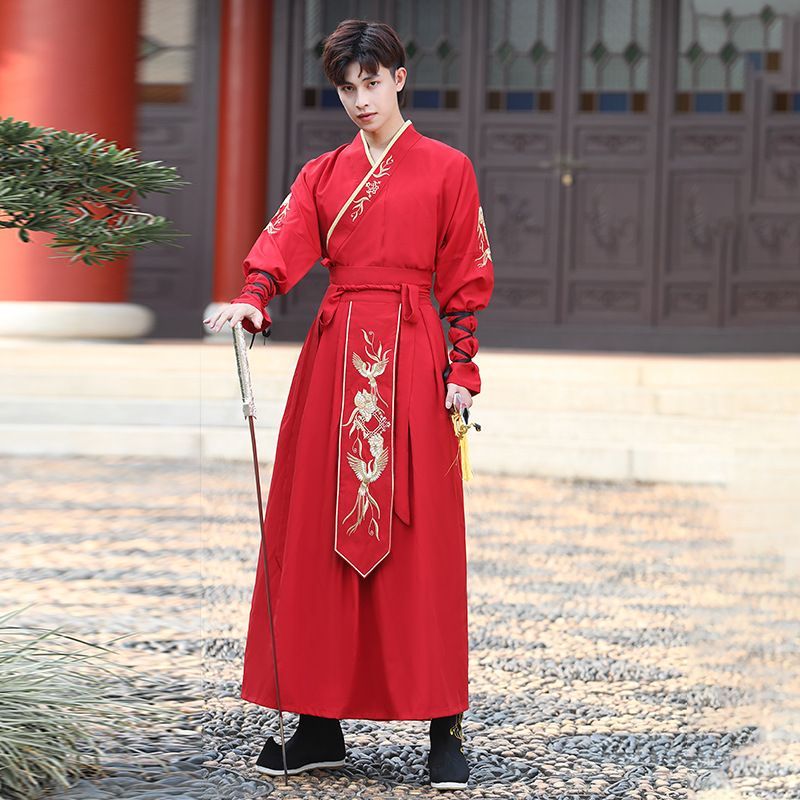 Set: Embroidered Hanfu Top + Skirt SpreePicky