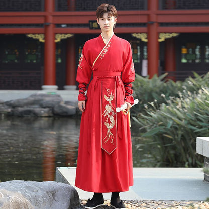 Set: Embroidered Hanfu Top + Skirt SpreePicky