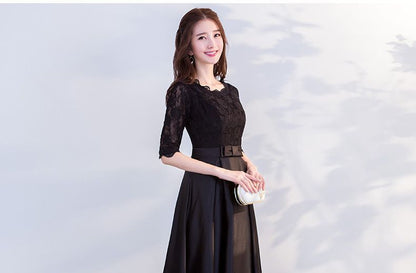 Short-Sleeve A-Line Evening Gown (Various Designs) SpreePicky