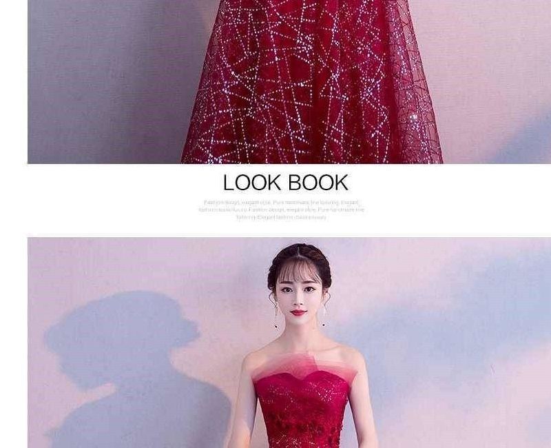 Strapless Evening Gown Mesh Glitter Maxi FashionChic