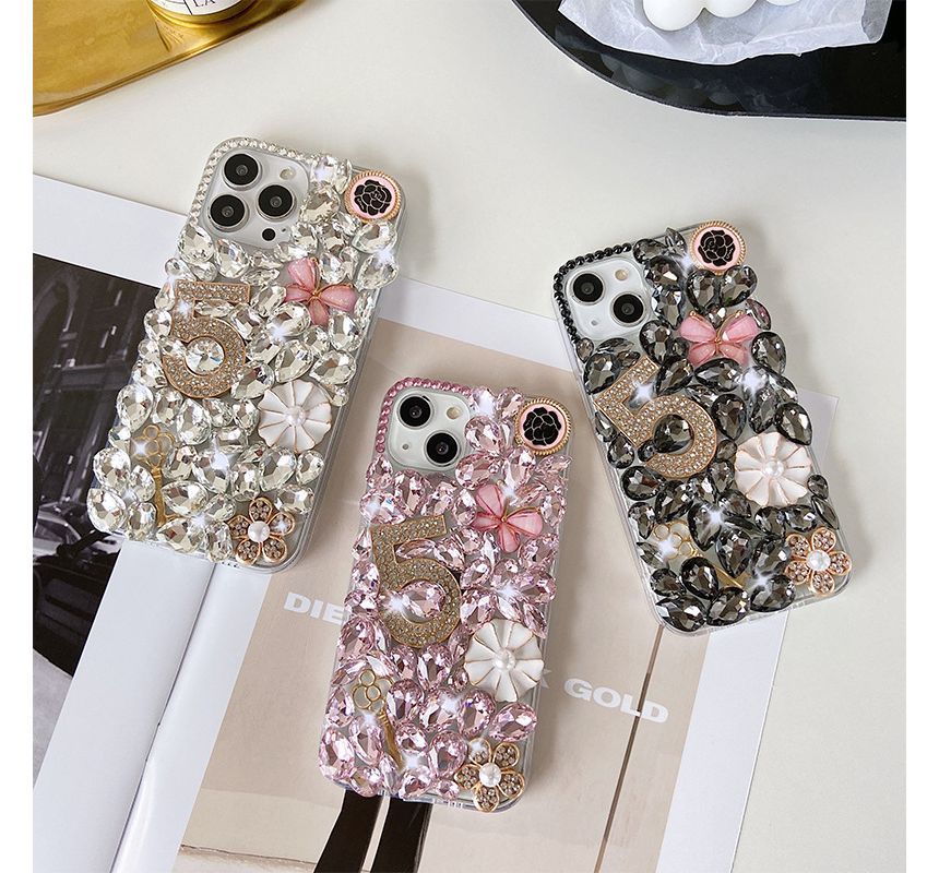 Numerical  Faux Crystal Phone Case SpreePicky