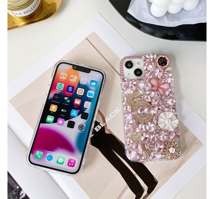 Numerical  Faux Crystal Phone Case SpreePicky