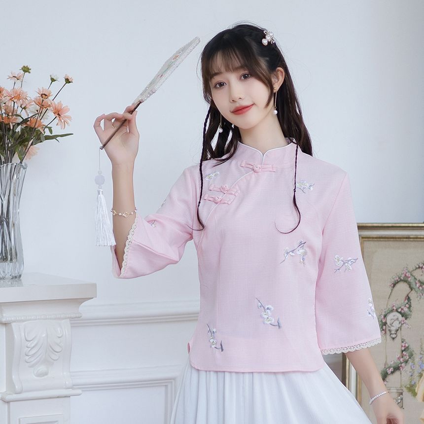 Hanfu Embroidered Top SpreePicky