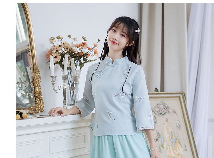 Hanfu Embroidered Top SpreePicky