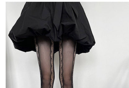 Lace Trim Sheer Tights SpreePicky