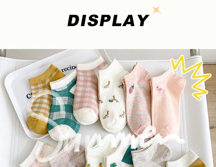 Set Of 6 Pairs: Jacquard Socks SpreePicky