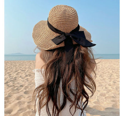 Bow Straw Sun Hat SpreePicky