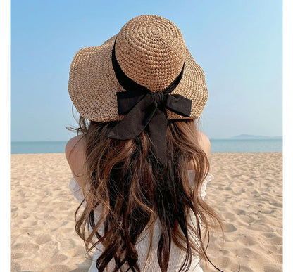 Bow Straw Sun Hat SpreePicky