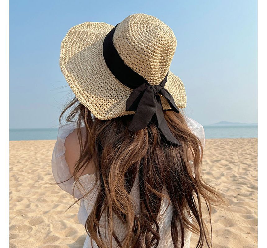 Bow Straw Sun Hat SpreePicky