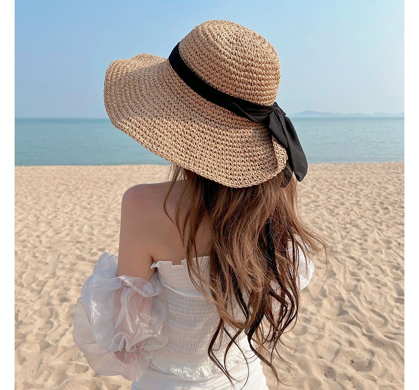 Bow Straw Sun Hat SpreePicky