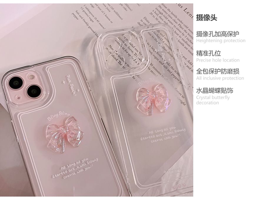 Bow Transparent Phone Case SpreePicky