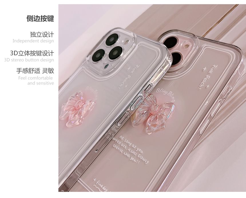 Bow Transparent Phone Case SpreePicky