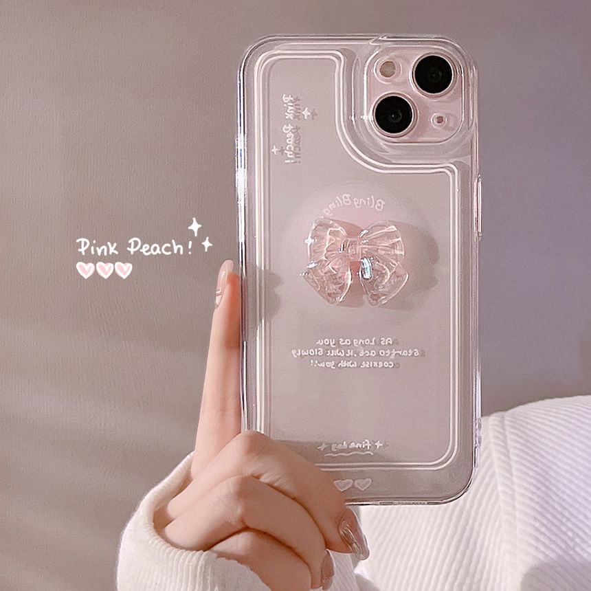 Bow Transparent Phone Case SpreePicky