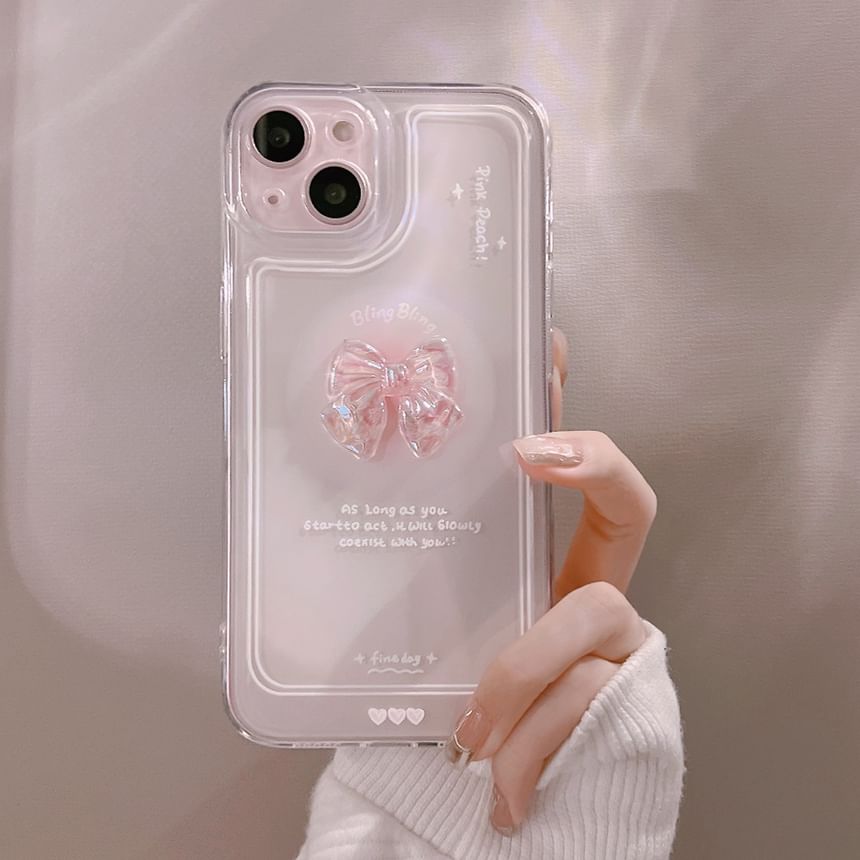 Bow Transparent Phone Case SpreePicky