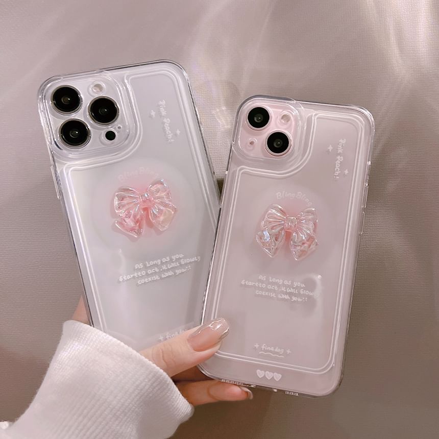 Bow Transparent Phone Case SpreePicky