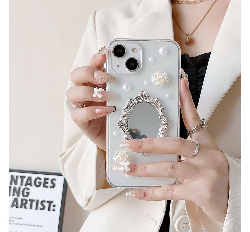 Mirrored Faux Pearl Phone Case SpreePicky