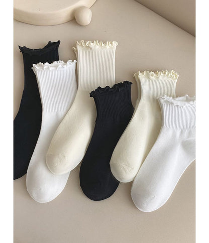 Set of 4: Frill Trim Socks SpreePicky