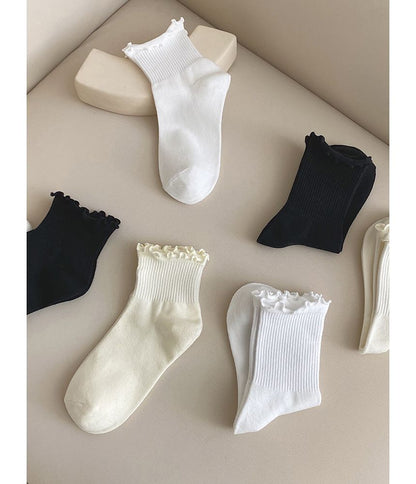 Set of 4: Frill Trim Socks SpreePicky