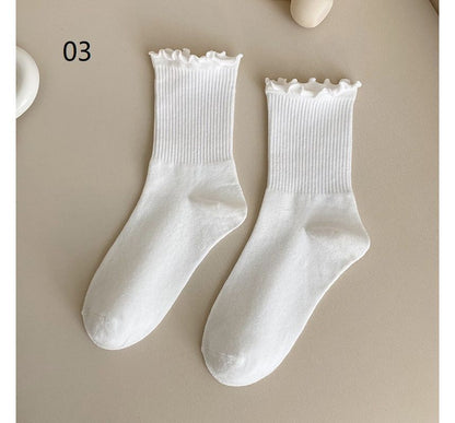 Set of 4: Frill Trim Socks SpreePicky