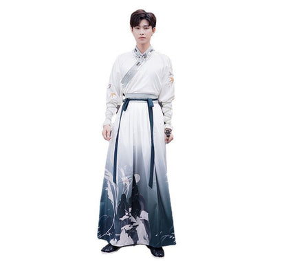 Print Gradient Hanfu Costume Set SpreePicky