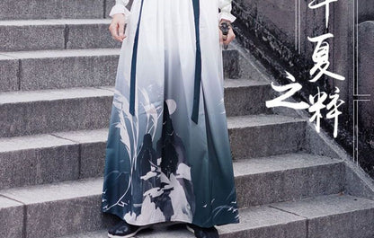 Print Gradient Hanfu Costume Set SpreePicky