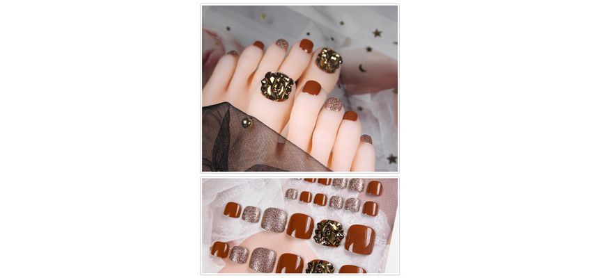 Embellished Faux Toe Nail Tips SpreePicky