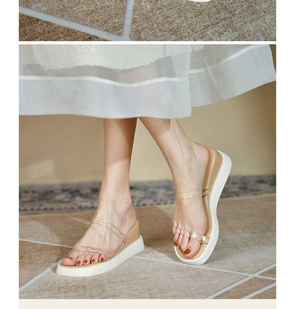 Platform Wedge Heel Slide Sandals mySite