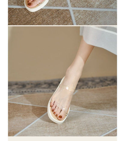 Platform Wedge Heel Slide Sandals mySite