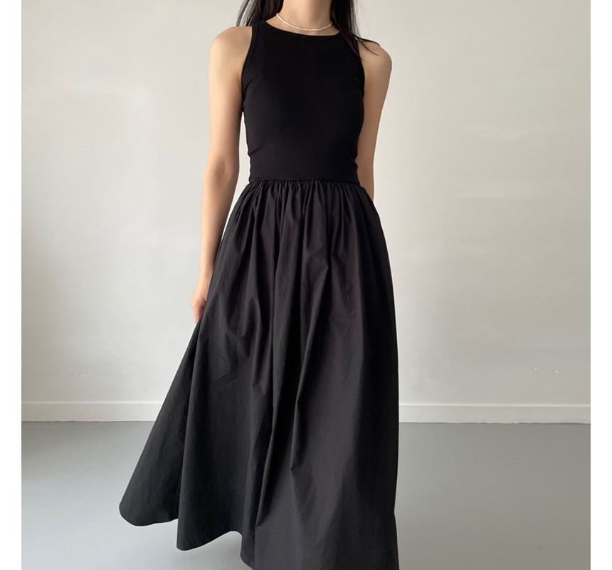 Sleeveless A-Line Maxi Dress SpreePicky