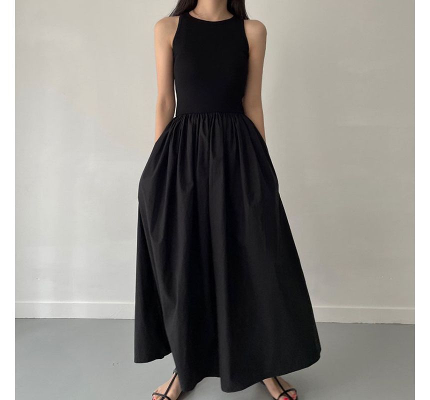 Sleeveless A-Line Maxi Dress SpreePicky