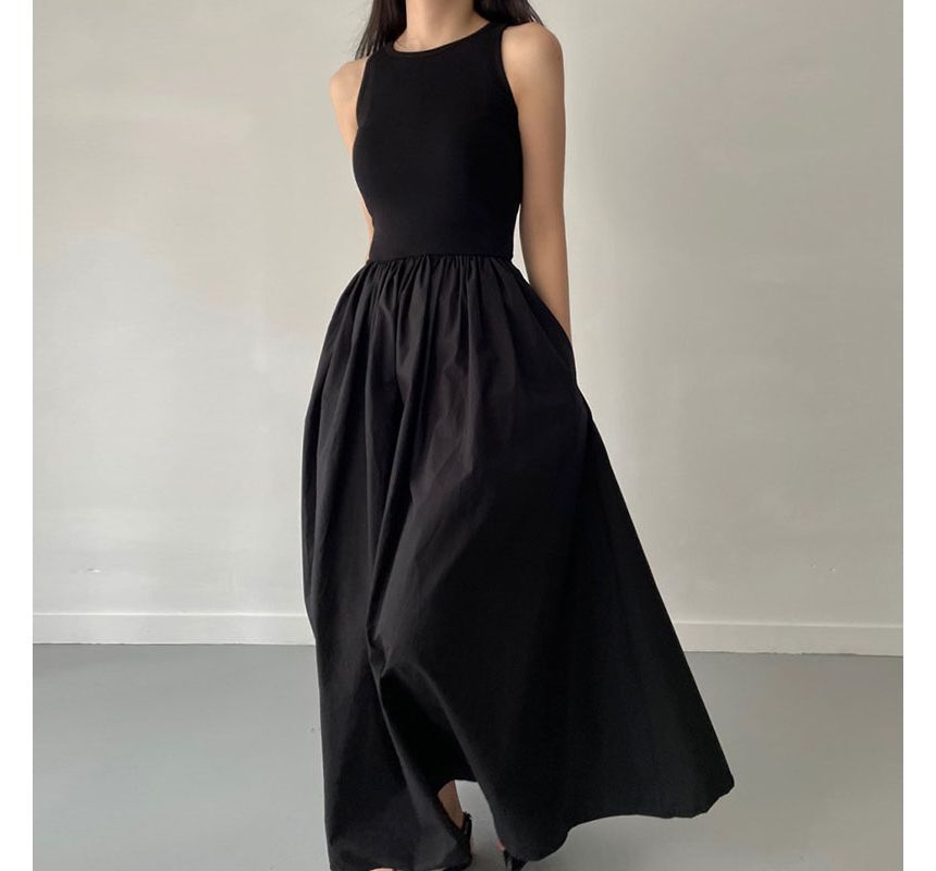 Sleeveless A-Line Maxi Dress SpreePicky