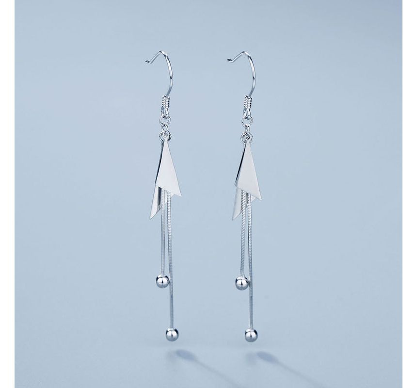 Geometric Sterling Silver Drop Earring SpreePicky