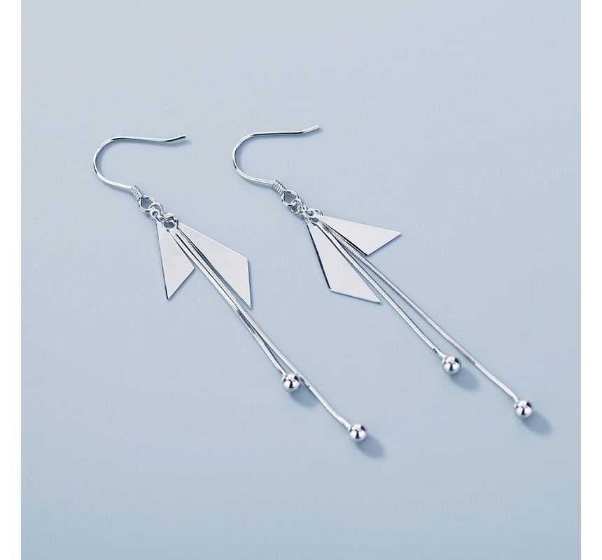 Geometric Sterling Silver Drop Earring SpreePicky