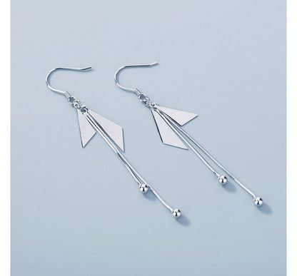 Geometric Sterling Silver Drop Earring SpreePicky