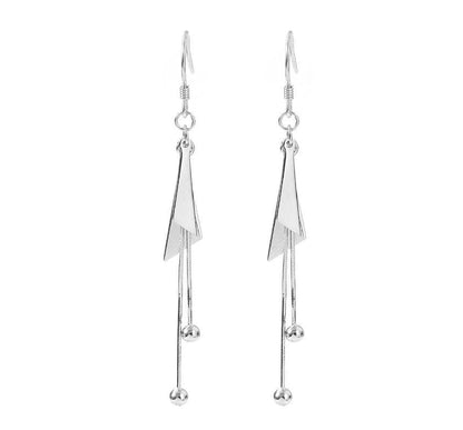 Geometric Sterling Silver Drop Earring SpreePicky