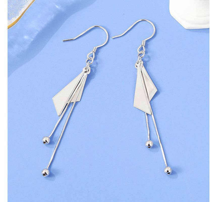 Geometric Sterling Silver Drop Earring SpreePicky